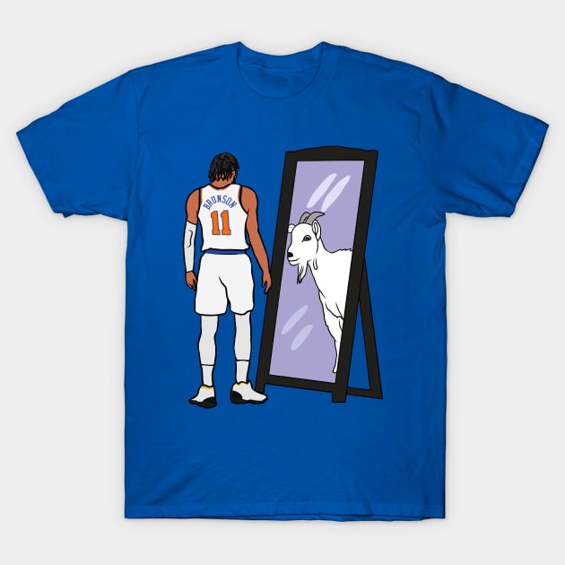 Jalen Brunson Mirror GOAT T-Shirt by rattraptees